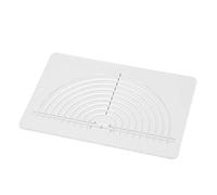 Generic Regla para Acolchar Circulares de Acrílico Transparente, Herramienta de Costura Multifunción de Medio Pliegue para Corte de Medidas, 7,87 X 5,39 Pulgadas