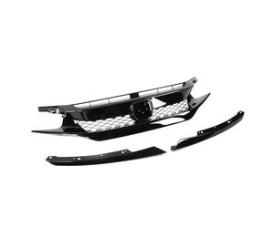 Generic Rejilla de Malla de Radiador Frontal Negra Estilo Apta para 2016-2018, Revestimiento Protector UV, para Si FC Sedan, Piezas de Automóvil