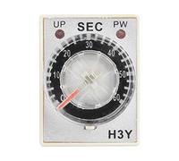 Generic Relé de Tiempo H3Y-4 de Alta Precisión Interruptor de Control del Temporizador de Retardo de 14 Pines 24 VCC para Control Remoto y Comunicación Carcasa de Plástico (60S)