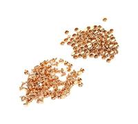 Generic Remache de Doble Tapa de Metal para Manualidades, 100 Juegos, 8x8mm, Bolsa, Zapato, Sombrero, Decoración, Bronce, Plata, Oro para Artesanía de Cuero (GOLD)