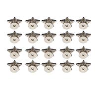 Generic Remache en Forma de Estrella, Tachuelas Decorativas de Metal Negro Plateado Brillante, Tachuelas con Diseño de Bricolaje, Ideal para Ropa, Zapatos y Accesorios, Aleación de Zinc 3 (Aleación