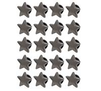 Generic Remache en Forma de Estrella, Tachuelas Decorativas de Metal Negro Plateado Brillante, Tachuelas con Diseño de Bricolaje, Ideal para Ropa, Zapatos y Accesorios, Aleación de Zinc 3 (Aleación