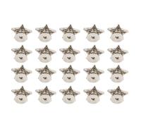 Generic Remache en Forma de Estrella, Tachuelas Decorativas de Metal Negro Plateado Brillante, Tachuelas con Diseño de Bricolaje, Ideal para Ropa, Zapatos y Accesorios, Aleación de Zinc 3 (aleación