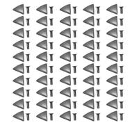 Generic Remaches de Cuero Decorativos Tachuelas Triangulares de Plata Antigua para Proyectos de Manualidades 50 Juegos 11x13mm Cobre y Hierro Resistentes