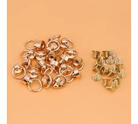 Generic Remaches Sujetadores Tornillos de Hierro de Latón Resistentes para Bolsos Artesanales de Cuero Cadena de 20 Piezas 8mm Cuatro Colores para Caja de Teléfono (GOLD)