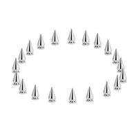 Generic Remaches Tipo Bala de Metal Plateado para Bolsos, Zapatos y Chaquetas de Bricolaje, 20 Piezas para Entusiastas de la Artesanía en Cuero