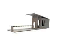 Generic Réplica de Edificio a Escala de Maqueta Miniatura Moderna con Ventanas Montaje Fácil sin Pegamento Adecuado para Decoración de Fábrica Maqueta, Gris Y Blanco, 1/87 Sala De Seguridad