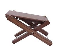 Generic Reposapiés de Guitarra de Madera, Reposapiés Plegable Artesanal Sólido Antideslizante para Guitarristas Clásicos y Flamencos, Nogal Negro