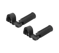 Generic Reposapiés Plegable Reposapiés Heavy Duty Metal Caucho 1in Abrazadera de Montaje para Guardia de Motor Crash Bar con 7.5in Longitud 220lb Capacidad de Carga (Black)