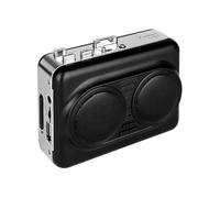 Generic Reproductor de Casete Portátil Preciso, Convertidor de Cinta Estéreo de Doble Canal a MP3 para Viajeros y Fanáticos de la Música Vintage, Construcción Liviana de ABS (Black)