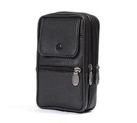 Generic Riñonera multifuncional para hombre, bolsa para teléfono celular, casual, riñonera, bolsa para llaves, bolsa para exteriores, bolsa de camping, Black, 310x70x140mm/12.2x2.76x5.51inch, Informal