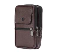 Generic Riñonera multifuncional para hombre, bolsa para teléfono celular, casual, riñonera, bolsa para llaves, bolsa para exteriores, bolsa de camping, Brown, 310x70x140mm/12.2x2.76x5.51inch, Informal