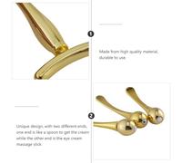 Generic Rodillo de Masaje Ocular y Barra en Forma de T de Aleación de Zinc Dorada, 2 Piezas para Cuidado Facial, Herramienta para Introducir Esencia y Masaje de Ojos, Belleza y Cuidado