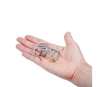 Generic Rompecabezas de Alambre de Metal, Juegos de Enigma para Pruebas de Inteligencia, Juguetes Mentales con Acabado Suave, Juego de Rompecabezas Portátil (Amarillo)