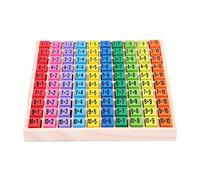 Generic Rompecabezas de Bloques de Madera para Niños, Juguete Educativo de Matemáticas Ecológico Seguro para Niños, Base de Multiplicación Simple, Colores Brillantes