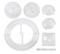 Generic Rompecabezas de Cristal 3D para Juguete DIY en Forma de Saturno, Coloridos Bloques Translúcidos para Niños, Desarrolla Paciencia y Coordinación, para Amigos (Transparente)