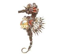 Generic Rompecabezas de metal 3D para adultos, lámpara de planeta de caballito de mar de metal Steampunk, kits de modelo mecánico con control táctil de luz de 16 colores, regalos de decoración para