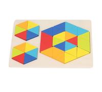Generic Rompecabezas Hexagonales de Madera para Educación Infantil y Resolución de Problemas - Bloques de Patrones de Formas de 36 Piezas Hechos de Tilo Duradero