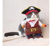 Generic Ropa Divertida de Halloween del Traje del Pirata del Animal Doméstico para los Gatos de los Perros, Material de Poliéster Resistente (M)