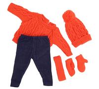 Generic Ropa para Muñecas de 18.0 in, Suéter Dulce, Pantalones, Sombreros, Bufanda, , Perfecto para Regalos de Cumpleaños y Navidad, Ideal para Actividades Entre e Hijos (Q18-789 Jersey Naranja