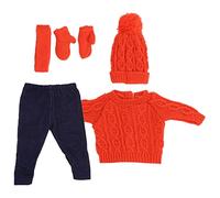Generic Ropa para Muñecas de 18.0 in, Suéter Dulce, Pantalones, Sombreros, Bufanda, , Perfecto para Regalos de Cumpleaños y Navidad, Ideal para Actividades Entre e Hijos (Q18-789 Jersey Naranja
