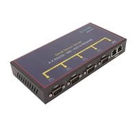 Generic RS232 RS485 Al Convertidor Ethernet, Conecta y Reproduce 100-240V de Servidor Serie de Grado Industrial 4 Puertos con Indicadores para Industriales (Enchufe de la UE)
