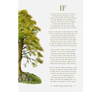 Generic Rudyard Kipling If poema art print with tree illustration (blanco) Tamaño A4
