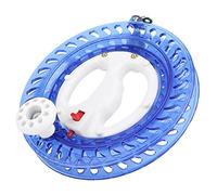 Generic Rueda de Pesca de Mar ABS Resistente a la Corrosión Carrete de Envoltura de Alambre Manual de Eje Grande para un Arrastre Suave, /Verde (Blue)