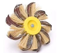 Generic Rueda Pulidora de Sisal de para Pulir y Desbarbar, Eje de 6 Mm Montado para Entusiastas del Bricolaje, 1 Rueda Pulidora de Sisal (6 cabezas de flores de de papel de lija)