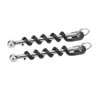 Generic Sacacorchos Ergonómico para Botellas de Cerveza y Vino, de Acero Inoxidable, Color Negro, Ergonómico, para Fiestas y Uso Doméstico, 2 uds.