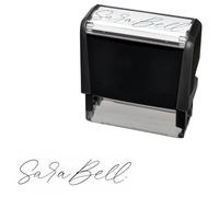 Generic Sello de firma autoentintable personalizado, rectangular, 2.8 x 0.9 pulgadas, autoentintado, recargable, grabado profundamente con láser