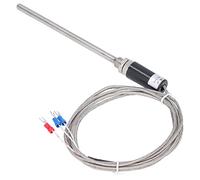 Generic Sensor de Temperatura Sonda de Temperatura de Termistor Pt100 Impermeable para Medición -200-450 ℃ Amplio Rango para Controlador PID, Alta Sensibilidad, Sonda de 150 Mm para Diversos