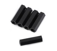 Generic Separador Espaciador Roscado Hexagonal Hembra M3 de Nailon Negro de 100 Piezas para Aislamiento de Montaje de PCB, 3 Tamaños Disponibles para Matrices de Placas de Circuitos Domésticos (M3*25)