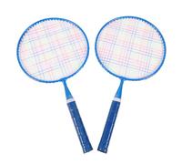 Generic Set de Bádminton Infantil, Raqueta de Tenis Infantil Aleación de Hierro Al Aire Sports Kids Badminton Raquet Set con 3 Nylon Bádminton para el Patio Trasero del Estadio (Blue)