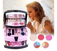 Generic Set de Cosméticos para Niñas, Kit de Maquillaje Suave, Lavable y Probado con Seguridad para Niños, Introducción Perfecta Al Estilo de Maquillaje para Adolescentes, Primeros Eventos de y