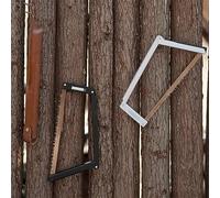 Generic Sierra de Mano Plegable Sierra de Camping de Supervivencia Hoja de 12,6 Pulgadas con Dientes Triangulares de Cola de Escalonados de Aleación de Aluminio d (plata)