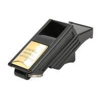Generic Silbato de Fútbol de Baloncesto, Silbato Salvavidas con Sonido Claro para Actividades Al Aire, Material Polimérico (negro+dorado)