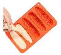 Generic Silicon Egg Molds Breakfast Sandwich, Corn Stick Bread Pan, Heat Resistant Silicone Tray, For Restaurant Party Grilling Baking Picnic Kitchen Camping Home Family
