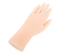 Generic Silicone Flexible Mannequin Hand for Nail Art Movie Prop Lisad, Modelo de Mano Femenino Suave y Duradero para Pintura de Práctica, Modelo de Mano Reutilizable para la Pantalla del Anillo