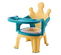 Generic Silla de bebé para Comer con Bandeja Especial y Cómodo Cojín, Adecuada para la Familia y la Guardería, de Plástico (azul amarillo)