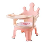 Generic Silla de bebé para Comer con Bandeja Especial y Cómodo Cojín, Adecuada para la Familia y la Guardería, de Plástico (PINK)