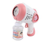 Generic Soplador de Burbujas de Mano con Batería, Máquina de Burbujas Brillante para Niños, Tiempo de Juego, ABS Duradero, Rosa, 14 X 14 X 9 Cm