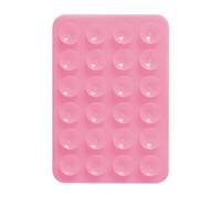 Generic Soporte con ventosa para teléfono, agarre adhesivo de silicona, soporte manos libres para teléfono, compatible con teléfonos móviles, bancos de energía, discos duros móviles, color rosa