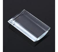 Generic Soporte Curvo para Extensión de Pestañas para Aplicación Profesional, Paleta de Pegamento de Vidrio Reutilizable, Soporte Transparente de 8 * 5cm