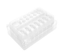 Generic Soporte de Aguja de Tatuaje y Tinta, Portavasos de Tatuaje Bandeja de Tinta de 18.5 X 12.3 X 7.2cm 20pcs Clear Desechable para de Suministros