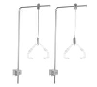 Generic Soporte de Iluminación Ajustable para Peceras de Aleación de Aluminio, 2 Piezas de 25x40 Cm 4 Varillas y Pinzas Cristal para Acuarios de Agua Dulce y Salada, Accesorio Versátil