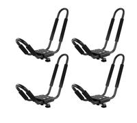 Generic Soporte de Montaje en Techo para Kayak de Acero de Aleación Duradero, Portador de Carga de 68KG, Barra en J para Canoas, Tabla de esquí, 4 Correas para un Transporte Seguro