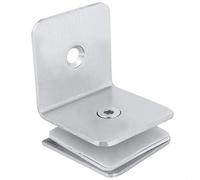 Generic Soporte de Puerta de Ducha de Acero Inoxidable de Primera Calidad, Abrazadera de Clamp/Holder Artesanal Cepillado de 90°, Borde Liso para Protección de Puerta de Vidrio de 8-12 Mm, Color