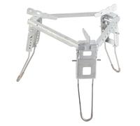 Generic Soporte de Quemador Plegable de Acero Inoxidable Resistente, Plataforma Estable, Accesorio para Acampar con Parrilla de Barbacoa, Ajustable de 19,2 Cm/7,6 Pulgadas