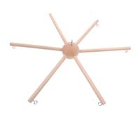 Generic Soporte Móvil de Madera Natural para Cuna 6 Patas, Marco Colgante Esférico DIY para Campanillas de Viento y Decoración de Guardería, Kit Artesanal Estable y Versátil